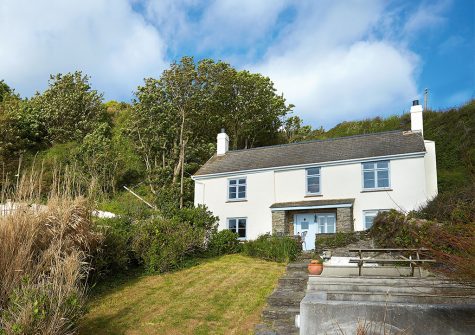 Outside Downsteps Beach House, Torcross