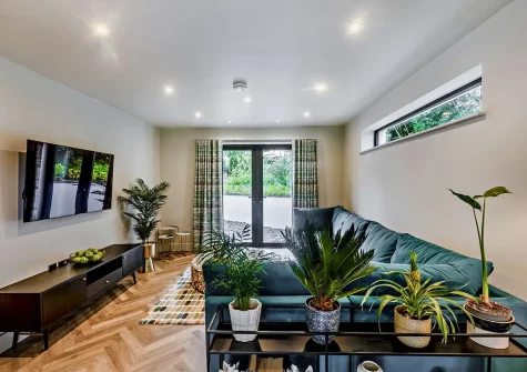 The living area at Dowr Gwel, Stratton