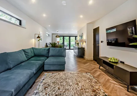 The living area at Dowr Gwel, Stratton