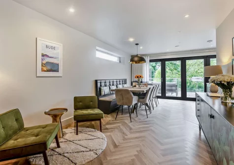 The living area at Dowr Gwel, Stratton