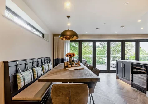 The dining area at Dowr Gwel, Stratton