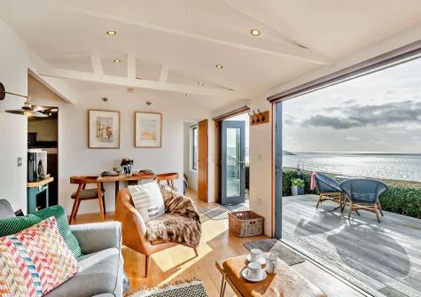 The living area at Driftsands, Tregonhawke Cliff