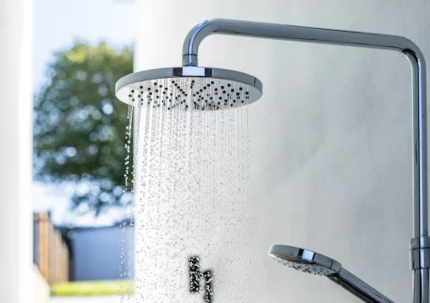 The outdoor shower at Driftwood Barton Close, Instow