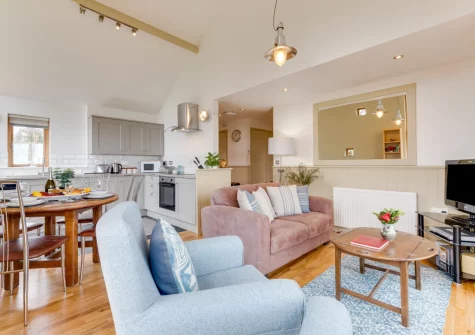 The living area at Driftwood Cottage, Bere Alston