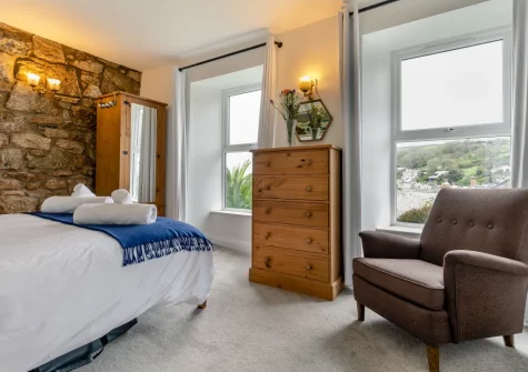 Bedroom #1 at Driftwood Cottage, Mousehole