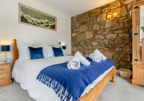 Bedroom #1 at Driftwood Cottage, Mousehole
