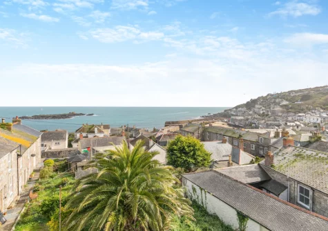 The view from bedroom #1 at Driftwood Cottage, Mousehole
