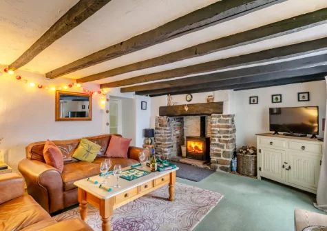The living room at Drum Cottage, Appledore