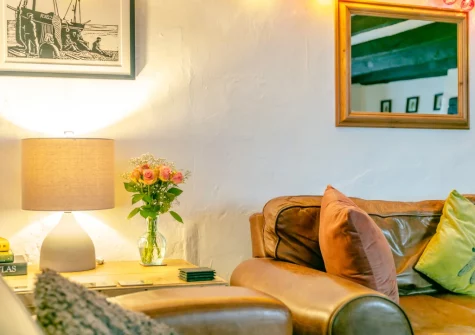 The living room at Drum Cottage, Appledore