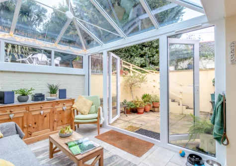 The conservatory at Drum Cottage, Appledore
