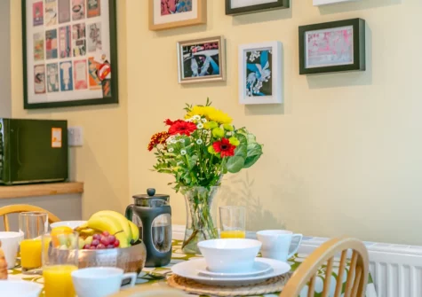 The dining area at Drum Cottage, Appledore