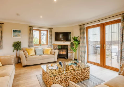 The living area at Duck Egg Cottage, Westward Ho!