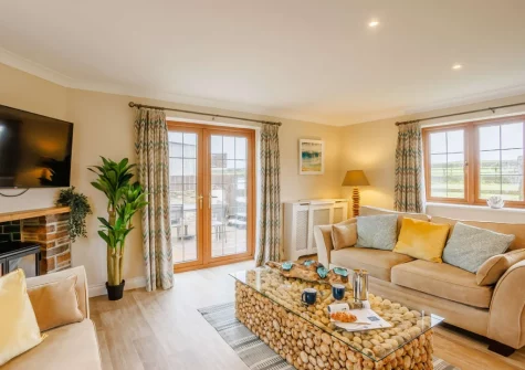 The living area at Duck Egg Cottage, Westward Ho!