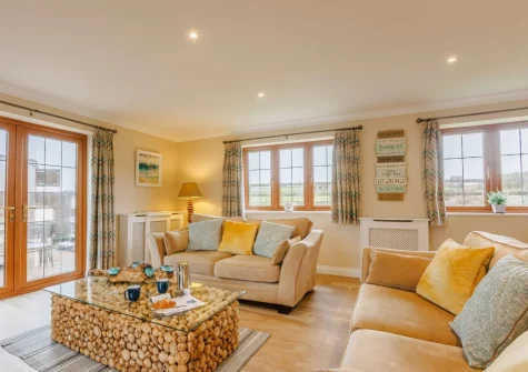 The living area at Duck Egg Cottage, Westward Ho!
