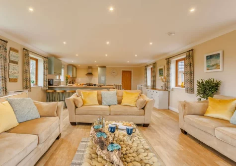 The living area at Duck Egg Cottage, Westward Ho!