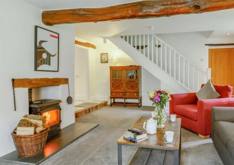 The living room at Duckdown, Bittadon