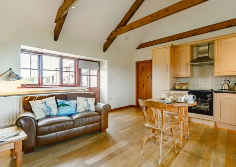 The living area at Duck's Waddle, Trevegean