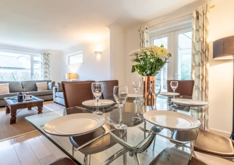 The dining area at Dunes at Westcroyde, Croyde