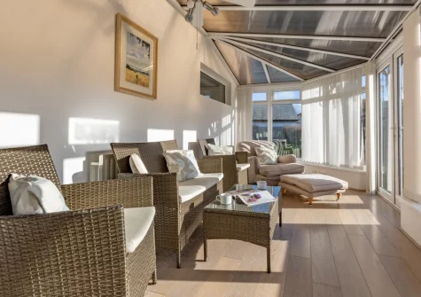 The sun room at Dunes at Westcroyde, Croyde