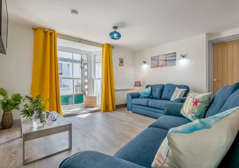 The living area at Echo Beach, St Ives