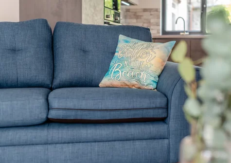 The living area at Echo Beach, St Ives