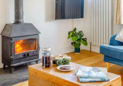 The living room at Eddystone View, Wembury
