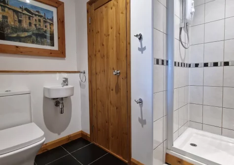 The shower room at Edgehill, Pentewan