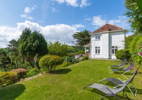 The beautifully landscaped garden at Edgehill, Pentewan