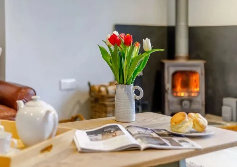 The living room at Edistone Barn, Edistone