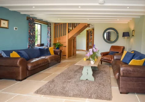 The living room at Edistone Barn, Edistone