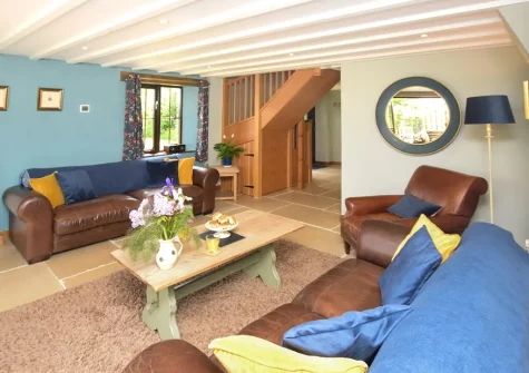 The living room at Edistone Barn, Edistone