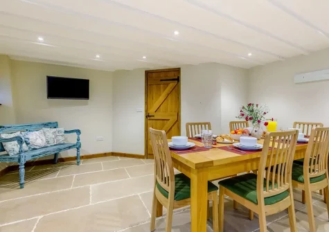 The dining area at Edistone Barn, Edistone