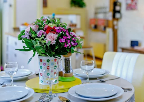The dining area at Eia's Loft, St Ives