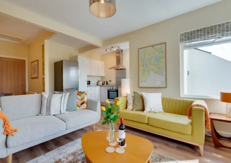 The living area at Emily's, Kingswear