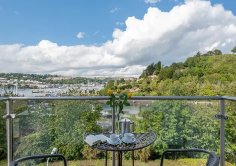 The balcony & outdoor sitting area at Emily's, Kingswear