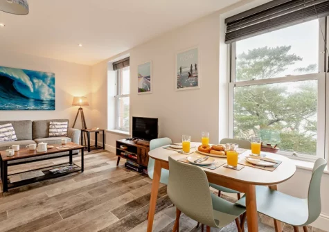 The dining area at Enderley, Mortehoe