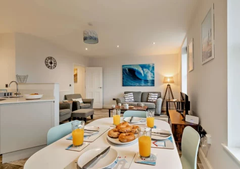 The dining area at Enderley, Mortehoe