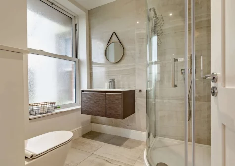 Bedroom #1 en-suite shower room at Enderley, Mortehoe