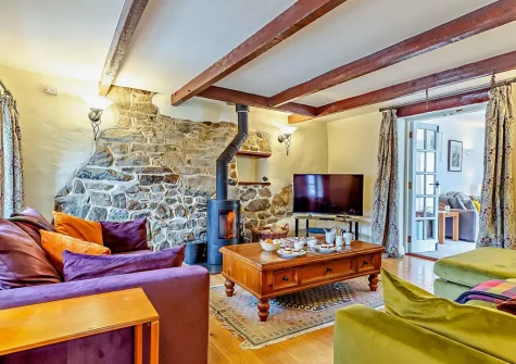 The living room at Eretiz Barn, Ruthvoes