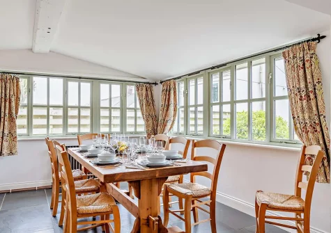 The dining room at Eretiz Barn, Ruthvoes