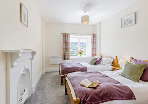 Bedroom #3 at Estrayer Park Farmhouse, Meldon