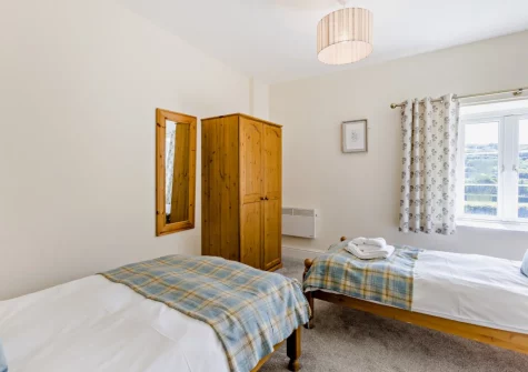 Bedroom #5 at Estrayer Park Farmhouse, Meldon