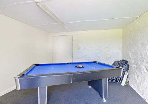 The games barn at Estrayer Park Farmhouse, Meldon