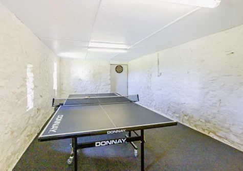 The games barn at Estrayer Park Farmhouse, Meldon