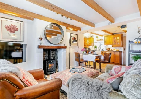 The living area at Estuary Cottage, Hayle
