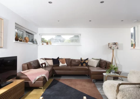 The living area at Estuary Watch, Lelant