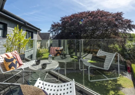 Bedroom #1 balcony & outdoor sitting area at Estuary Watch, Lelant