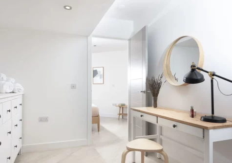 Bedroom #3 large walk-in dressing room at Estuary Watch, Lelant