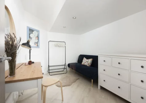 Bedroom #3 large walk-in dressing room at Estuary Watch, Lelant