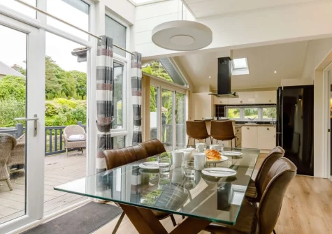 The dining area at Exmoor View at Kentisbury Grange, Kentisbury